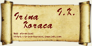 Irina Koraca vizit kartica
